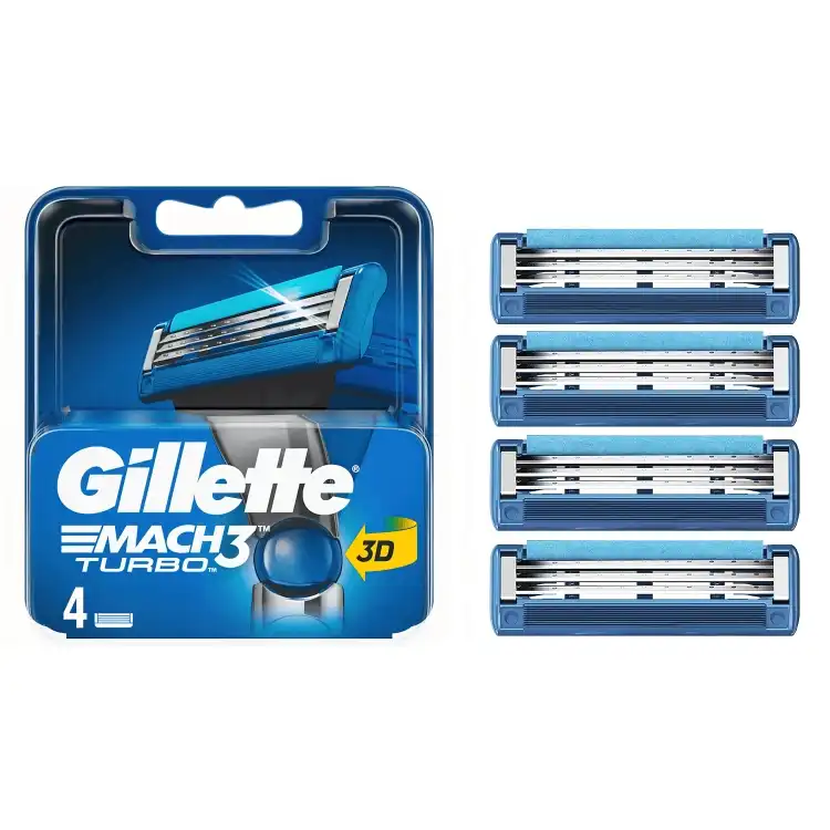 Eines der Produktbilder von Gillette Mach3 Turbo 3D Rasierklingen 4er Packung