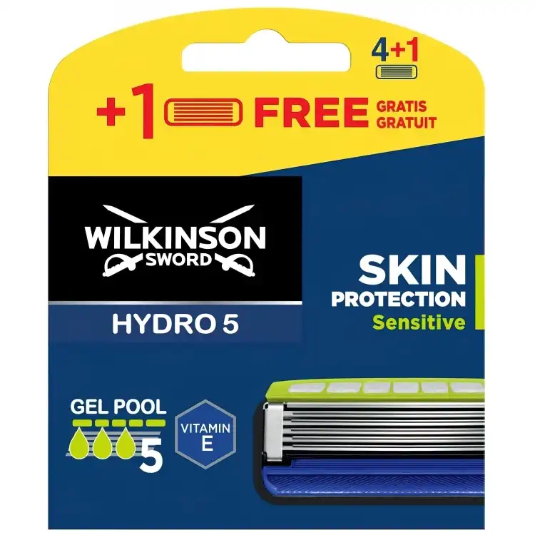 Eines der Produktbilder von Wilkinson Sword Hydro 5 Skin Protection Sensitive Rasierklingen 5er Packung