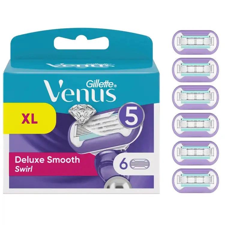 Eines der Produktbilder von Gillette Venus Deluxe Smooth Swirl Rasierklingen 6er Packung